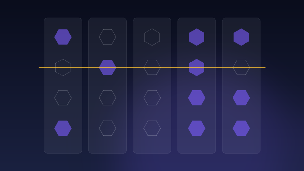 Abstract geometric illustration in navy and teal, drawn for this article.
