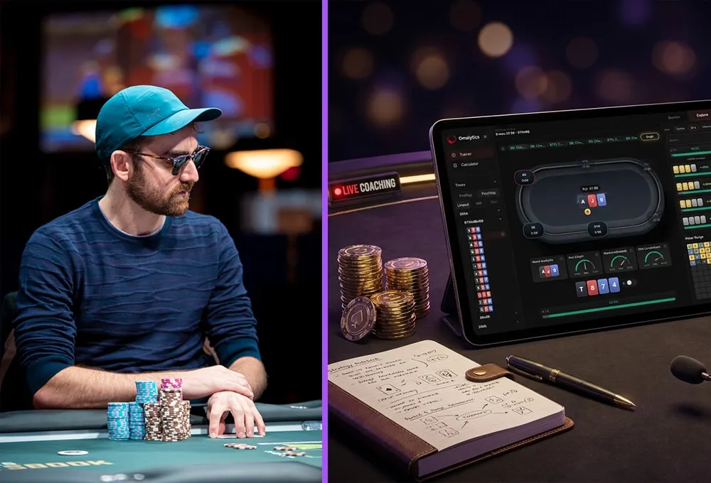 Dylan Weisman and Omalytics in the official Crushing PLO Tournaments artwork
